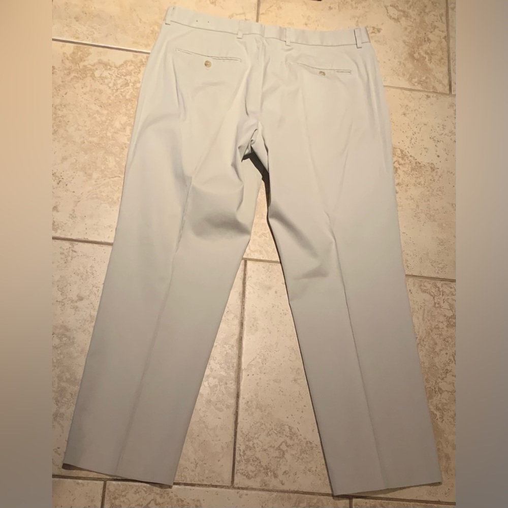 Express Khaki Stretch Cotton-Blend Suit Pant - Picture 8 of 10